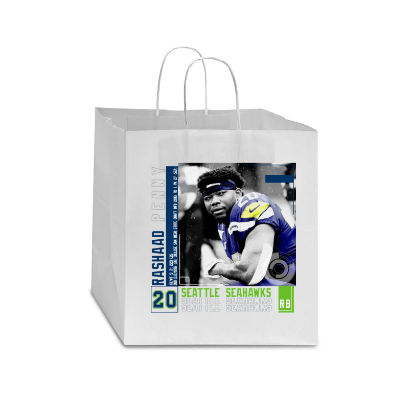 Rashaad Penny Football Star Paper Bag - 13 X 7 X 13 | Artistshot