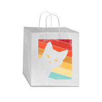 Retro Vintage Cat Star Paper Bag - 13 X 7 X 13 | Artistshot