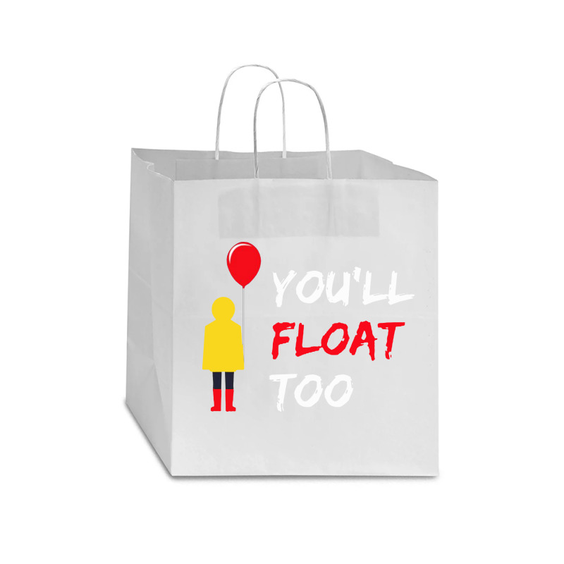 You’ll Float Too Red Balloon Halloween Costume Star Paper Bag - 13 X 7 X 13 | Artistshot