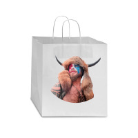 The Horned Shirtless Trump Protestor Star Paper Bag - 13 X 7 X 13 | Artistshot