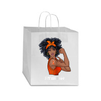 Womens Ms Warrior Fighter Support Multiple Sclerosis Awareness T Shirt Star Paper Bag - 13 X 7 X 13 | Artistshot