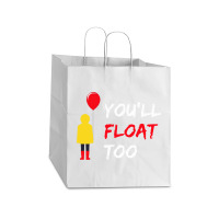 You’ll Float Too Red Balloon Halloween Costume Take Out Paper Bag - 14 X 10 X 15 1/2 | Artistshot