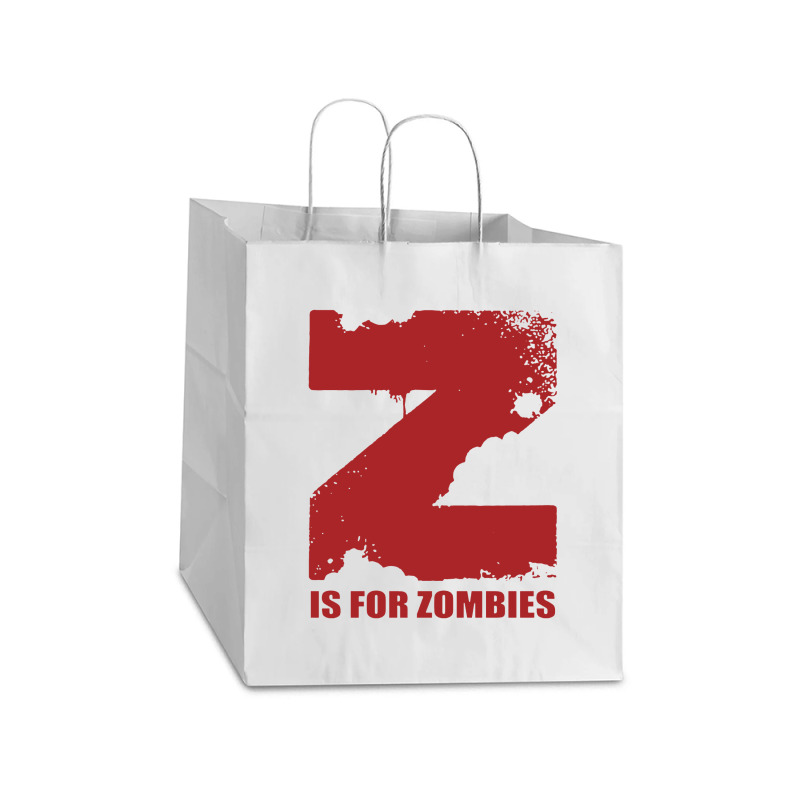 Z Is For Zombies Take Out Paper Bag - 14 X 10 X 15 1/2 | Artistshot