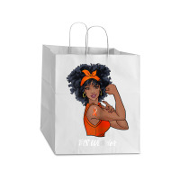 Womens Ms Warrior Fighter Support Multiple Sclerosis Awareness T Shirt Take Out Paper Bag - 14 X 10 X 15 1/2 | Artistshot