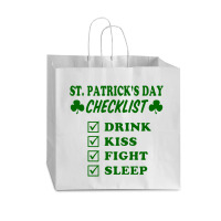 St Patrick Day Checklist Vogue Paper Bag - 16 X 6 X 12 | Artistshot