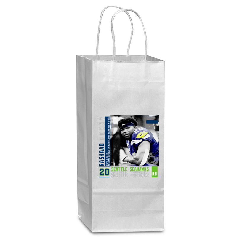 Rashaad Penny Football Wine Paper Bag - 5 1/2 X 3 1/4 X 13 | Artistshot