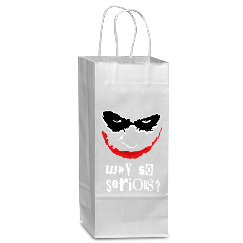 Why So Serious Wine Paper Bag - 5 1/2 X 3 1/4 X 13 | Artistshot