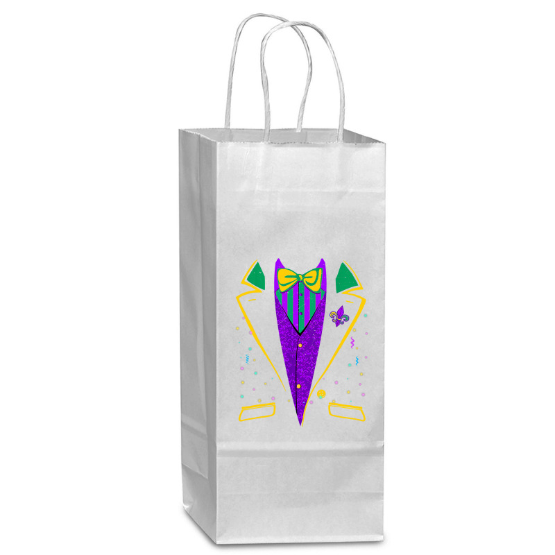 Mardi Gras Tuxedo Costume  Carnival Parade Design Wine Paper Bag - 5 1/2 X 3 1/4 X 13 | Artistshot