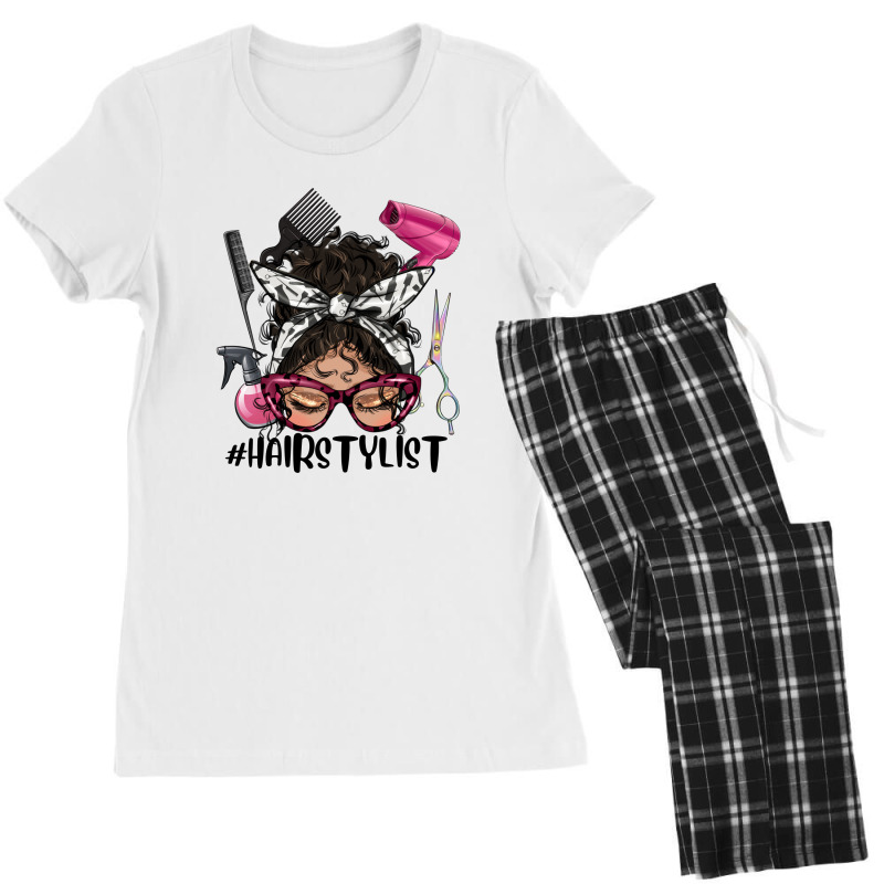 Latino Messy Bun Hairstylist Women's Pajamas Set by HRA Design Shop | Artistshot