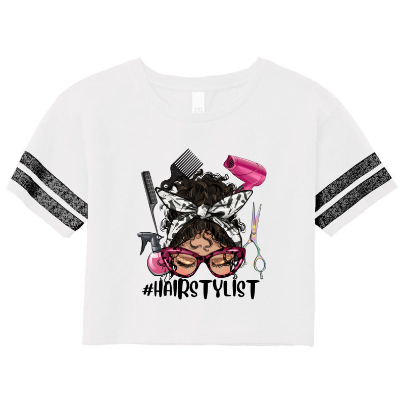 Latino Messy Bun Hairstylist Scorecard Crop Tee by HRA Design Shop | Artistshot