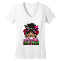 Latina Messy Bun Phenomenally Latina Women's V-neck T-shirt | Artistshot