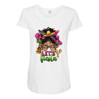 Latina Messy Bun Lets Fiesta Maternity Scoop Neck T-shirt | Artistshot