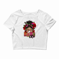 Latina Messy Bun Mamacita Crop Top | Artistshot