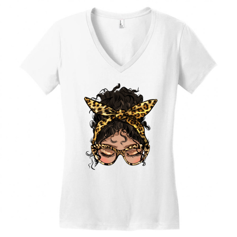 Latina  Messy Bun Women's V-Neck T-Shirt by HRA Design Shop | Artistshot