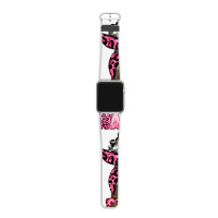 Breast Cancer Warrior Afro Messy Bun Gray Hair Apple Watch Band | Artistshot