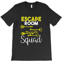 Escape Room Squad Geek Vintage Key Design Lock Team Crew T-shirt | Artistshot