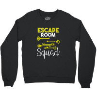 Escape Room Squad Geek Vintage Key Design Lock Team Crew Crewneck Sweatshirt | Artistshot