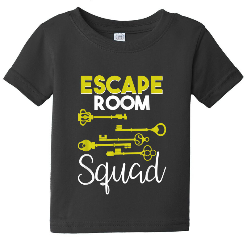 Escape Room Squad Geek Vintage Key Design Lock Team Crew Baby Tee by Vivu991 | Artistshot