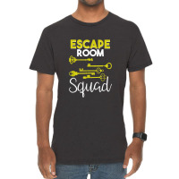 Escape Room Squad Geek Vintage Key Design Lock Team Crew Vintage T-shirt | Artistshot