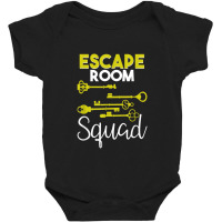 Escape Room Squad Geek Vintage Key Design Lock Team Crew Baby Bodysuit | Artistshot