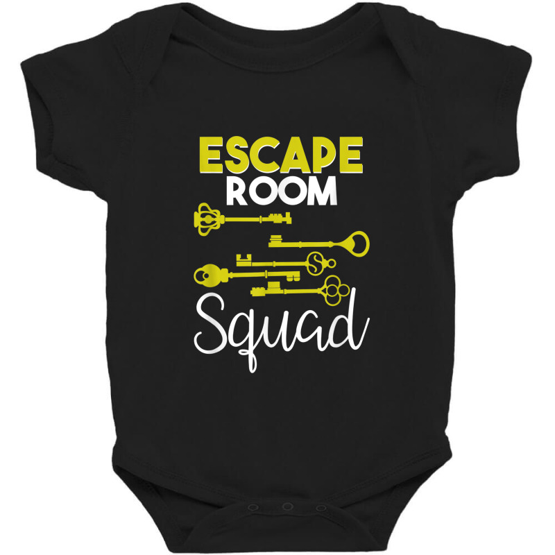 Escape Room Squad Geek Vintage Key Design Lock Team Crew Baby Bodysuit by Vivu991 | Artistshot