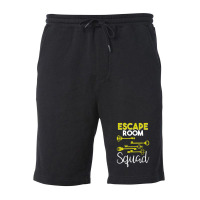 Escape Room Squad Geek Vintage Key Design Lock Team Crew Fleece Short | Artistshot