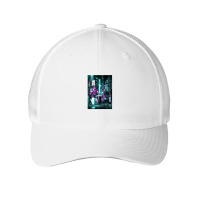 Tokyo Neon Night Synthwave Mesh Cap | Artistshot