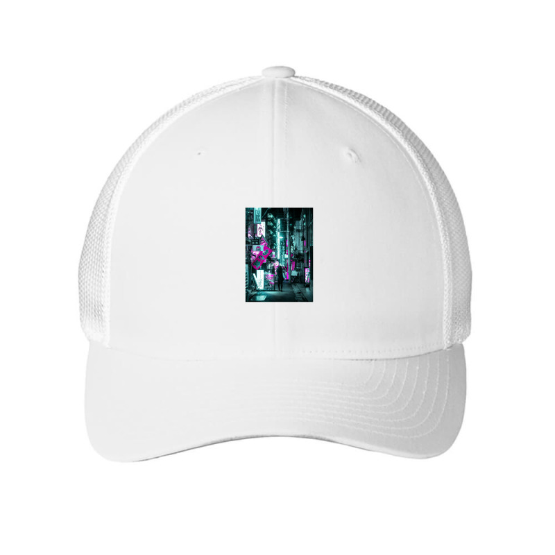 Tokyo Neon Night Synthwave Mesh cap by Jeff_Nugroho | Artistshot