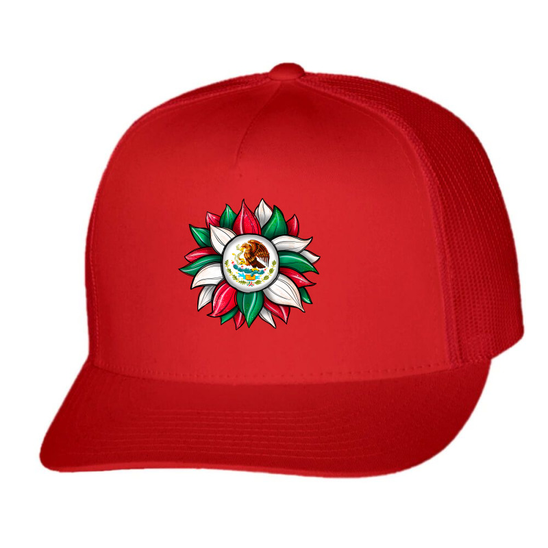 Sunflower Mexican Flag Trucker Cap by JahusDesignShop | Artistshot