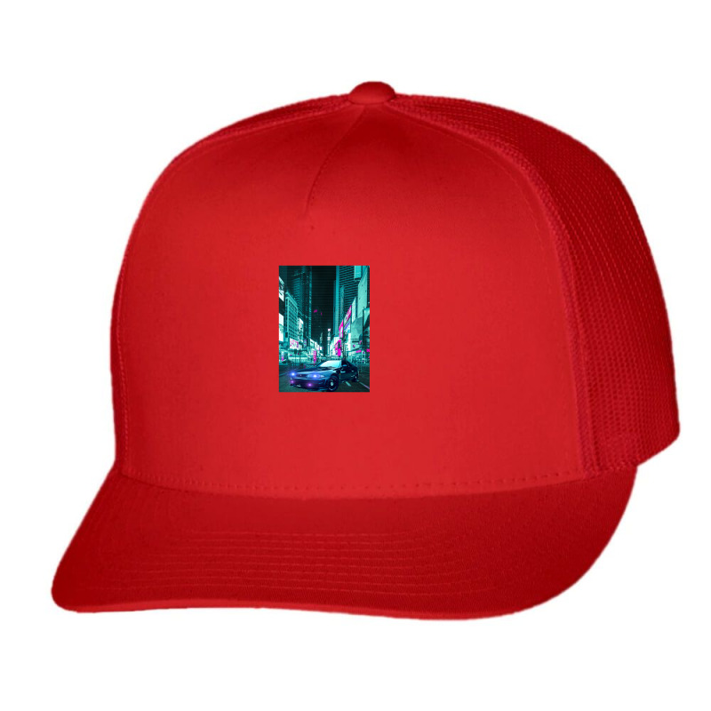 Car Retro Synthwave Trucker Cap by Jeff_Nugroho | Artistshot