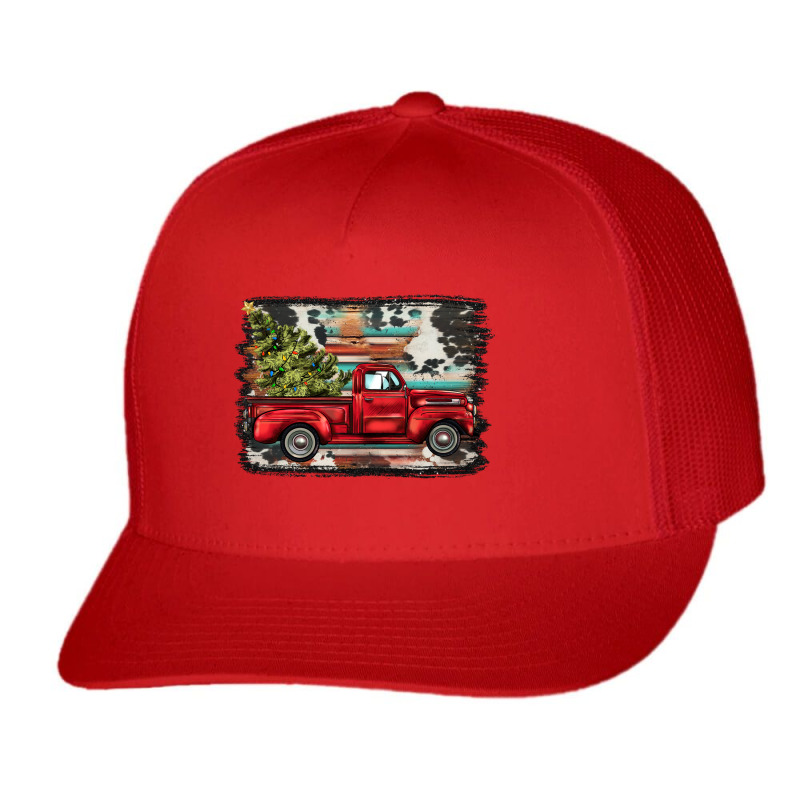 Christmas Truck Trucker Cap by BarkalooDesign | Artistshot