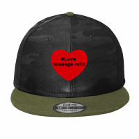 Love Sausage Rolls, Hashtag Heart, Sausage Rolls 2 Camo Snapback | Artistshot