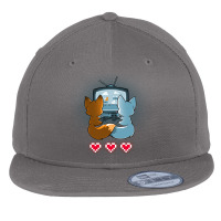 The Fox Loves Play Games Flat Bill Snapback Cap | Artistshot