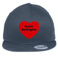 Love Burlington, Hashtag Heart, Love Burlington 2 Flat Bill Snapback Cap | Artistshot