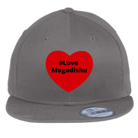 Love Mogadishu, Hashtag Heart, Love Mogadishu 2 Flat Bill Snapback Cap | Artistshot