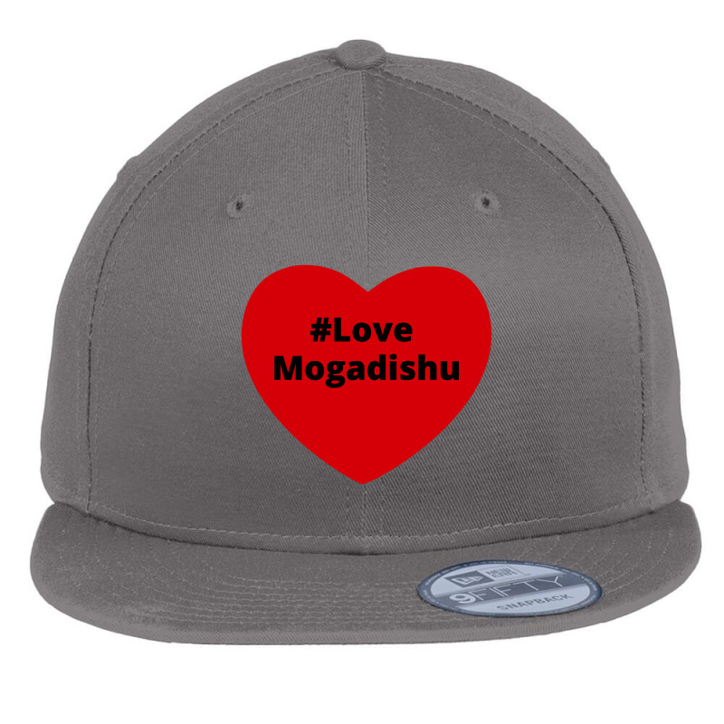 Love Mogadishu, Hashtag Heart, Love Mogadishu 2 Flat Bill Snapback Cap by chillinxs | Artistshot