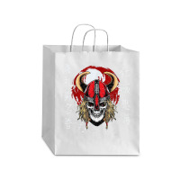 Nordic Mythology Skeleton Head With Viking Helmet T Shirt Debie Paper Bag - 10 X 5 X 13 | Artistshot