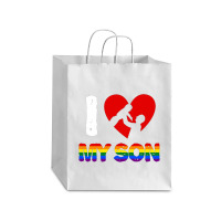 I Love My Son Father And Son For Dark Debie Paper Bag - 10 X 5 X 13 | Artistshot