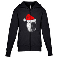 Christmas Musician Drummer Santa Instrument Music Youth Zipper Hoodie | Artistshot