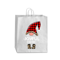 Joyful Gnome Buffalo Plaid Matching Family Christmas Pajama T Shirt Queen Paper Bag - 16 X 6 X 19 1/4 | Artistshot