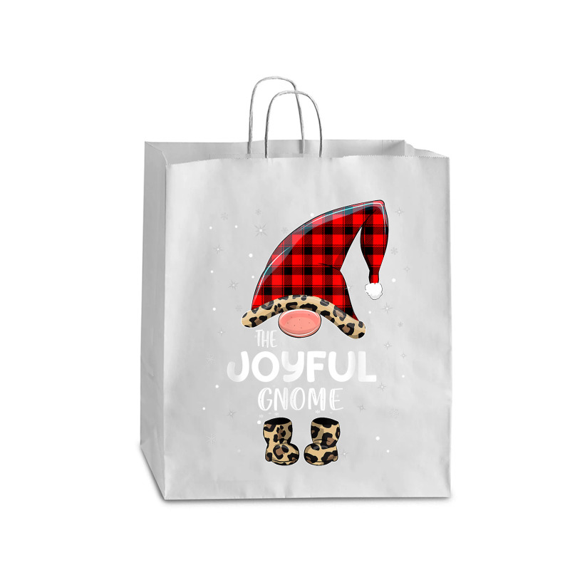 Joyful Gnome Buffalo Plaid Matching Family Christmas Pajama T Shirt Queen Paper Bag - 16 X 6 X 19 1/4 | Artistshot