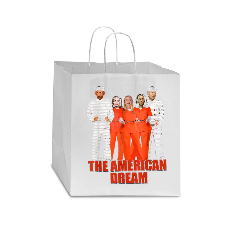 Obama Biden Kamala Pelosi Prisoner The American Dream T Shirt Star Paper Bag - 13 X 7 X 13 | Artistshot