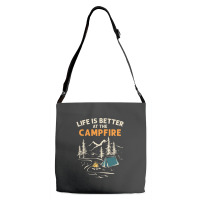 Camping Campfire Life Is Better At The Campfire Hiking Adjustable Strap Totes | Artistshot