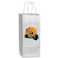 Grizzly Bear Lifting Heavy Weights Tank Top Wine Paper Bag - 5 1/2 X 3 1/4 X 13 | Artistshot