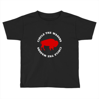 Circle The Wagons Buffalo Football Toddler T-shirt Designed By Lemonjack