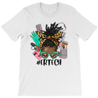 Afro Messy Bun Locs Hair Emergency Technician T-shirt | Artistshot