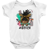 Afro Messy Bun Locs Hair Emergency Technician Baby Bodysuit | Artistshot