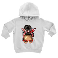 Afro Messy Bun Light Skin Soror Color Red And Blue Toddler Hoodie | Artistshot