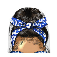 Afro Messy Bun Light Skin Soror Color  Blue And Wh Baby Beanies | Artistshot