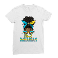 Afro Messy Bun Latina Proud Bahamian Ladies Fitted T-shirt | Artistshot